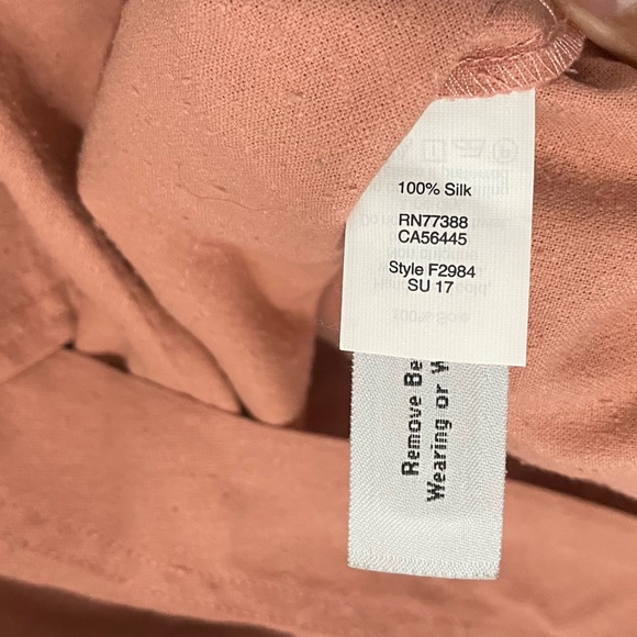 🩷MADEWELL - light pink mini skirt 100% silk asymmetrical front  skirt - size 10 - Picture 8 of 10